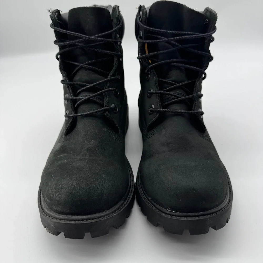 Timberland Black Leather Boot Junior 6.5M Waterproof Insulated Gorpcore Workwear